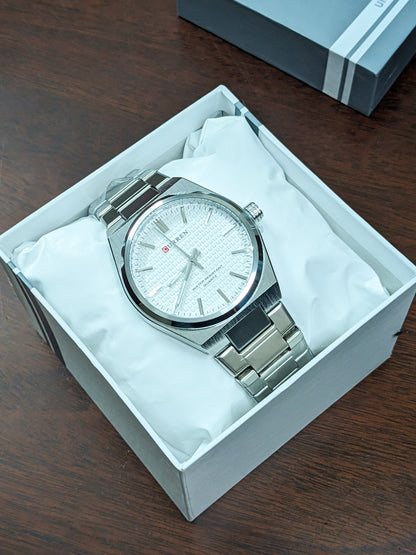 Cloutt Monotone PRX Premium Watch | White Dial